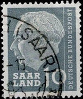 Saargebiet Saar Sarre - Heuss I (MiNr: 386) 1957 - Gest Used Obl - Used Stamps