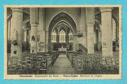 * Nieuwkerke - Neuve église (Heuvelland - Ieper) * (Uitg Drukkerij Lasure Mattelaer) Intérieur De L'église, Kerk Autel - Heuvelland