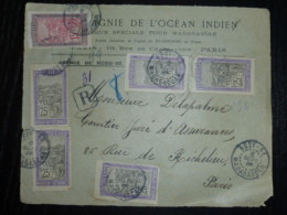 DEUX BEAUX DEVANTS DE LETTRE DE MADAGASCAR   COVER COLONIE - Brieven En Documenten