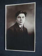 Oude Fotokaart Jonge Man  Sepiakleur --  Door  Fotograaf  OMER  D' HAESE   AALST - Identified Persons