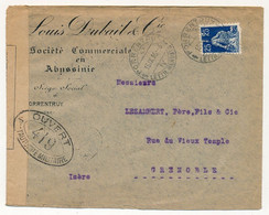 SUISSE - Env. De Porrentruy 1916 - Censure "Ouvert Par L'autorité Militaire 419" - Timbre Défectueux - Lettres & Documents