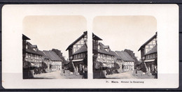 ORIGINAL STEREO PHOTO GERMANY - HARZ - ILSENBURG STRASSE - SELTEN ! SACHSEN ANHALT - Oud (voor 1900)