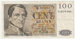 100 Francs - Banque Nationale De Belgique 02 - 11 - 1955 - 100 Francos