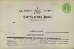 1871, 1 Kreuzer Correspndent -Karte Sauber Ungebraucht - Postal  Stationery