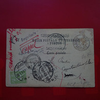 TURQUIE MARCOPHILIE ACCUMULATION DE CACHET DONT PARIS POSTE RESTANTE CONSTANTINOPLE SALUT DE CONSTANTINOPLE - Turkey