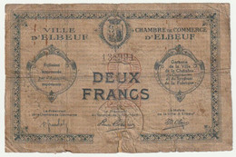 Chambre De Commerce D'Elbeuf - Deux Francs - Chambre De Commerce