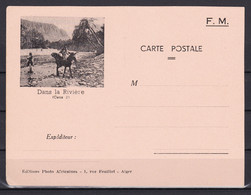 ALGERIE Carte Postale FM Non Circulée Editions Photo Africaines - 1, Rue Feuillet - ALGER "Dans La Rivière" - Szenen