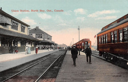 NORTH BAY - UNION STATION - ONTARIO ~ AN OLD POSTCARD #221152 - North Bay