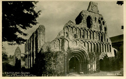 ESSEX - ST BOTOLPHS PRIORY - VIEW OF THE W FRONT And N AISLE OF NAVE RP Es727 - Colchester