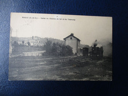 78 MAULE GARES DU CHEMIN DE FER ET DU TRAMWAY TRAIN - Maule