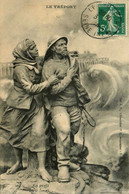 Le Tréport * En Péril * Statue Illustration Marin Et Femme Du Pays - Le Treport