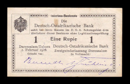 África Oriental Alemana German East Africa 1 Rupie 1916 Pick 19(20) Serie Z2 SC- AUNC - Deutsch-Ostafrikanische Bank