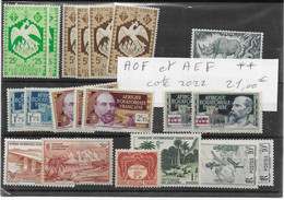 A.E.F. Et A.O.F. Lot De 20 Timbres ++ Cote Y.T. 21,00 Euros - Sonstige & Ohne Zuordnung