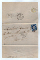 TB 3131 - 1876 - LAC - Lettre De Mr BERTHAULT à MEAUX Pour CLAYE SOUILLY - 1801-1848: Voorlopers XIX