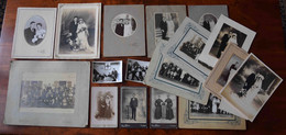 LOT 18 PHOTOS ORIGINALES, PONTCHÂTEAU (LOIRE-ATLANTIQUE), MARIAGES, FEMMES Á COIFFE, 1900 A 1970 ENVIRON - Ancianas (antes De 1900)