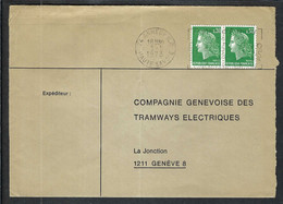 FRANCE 1973: LSC D'Annecy-R.P. Pour Genève Affr. De 60c - Covers & Documents