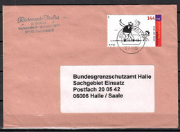 BRD, MiNr.: 2353; Blockausgabe: Jugend, Auf Portoger. Brief Von Duderstadt Nach Halle; II-10 - Lettres & Documents