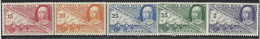 COSTA RICA QUEEN ISABELLA I Of SPAIN, CARAVELS Of COLUMBUS Sc C211-C215 MNH 1952 - Costa Rica