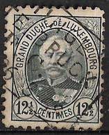 Luxemburg 1891 Cancellation PETTINGEN-ETTELBRUCK On Grossherzog Adolf 12½ C. Green Michel 58 D - 1891 Adolfo Di Fronte