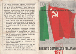 Tessera - PARTITO COMUNISTA ITALIANO  1971 - Membership Cards