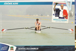 Jeremie Azou- Mondial 2013 Chungju-médaille D'argent Skiff-cpm - Aviron