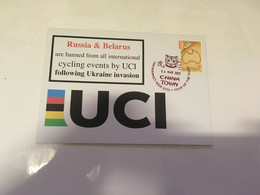 (3 G 9) Following Invasion Of Ukraine By Russia, Russia Is Banned From All Cycling Event By UCI - Sin Clasificación