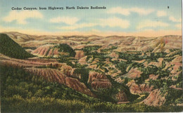 CEDAR CANYON FROM HIGHWAY . NORTH DAKOTA BADLANDS - Altri & Non Classificati