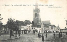 EECLOO - Vue Générale De La Grand'Place - Algemeen Zicht Der Groote Markt - CARTE CIRCULE EN 1906 - Eeklo