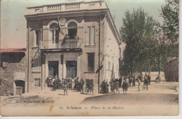 CPA Saint-Zacharie - Place De La Mairie (avec Très Jolie Animation) - Carte Colorisée Et Glacée - Saint-Zacharie