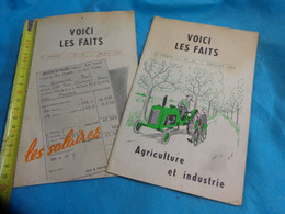 Lot De 2 Revues  Agricole -voici Les Faits- Avril Et Juillet 1955 - Autres & Non Classés