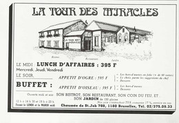 Publicité Papier LA TOUR DES MIRACLES ST-JOB UCCLE BRUXELLES  Septembre 1981 PM 1687 - Werbung