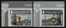 GIBRALTAR - EUROPA 2022 -"HISTORIAS Y MITOS".- SERIE  De 2 V. - CH - SUP - IZQ - 2022