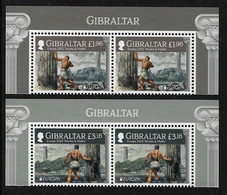 GIBRALTAR - EUROPA 2022 -" STORIES &  MYTHS ".- PAREJA SUPERIOR De Las DOS HOJAS - 2022