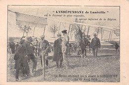 Journal L'INDEPENDANT LUNEVILLE-54-Meurthe Et Moselle-Biplan Allemand à ARRACOURT AVION-Aviation-AVIATIK-Militaire-RARE - Luneville