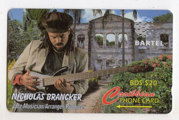 BARBADES CARAIBES MV Cards BAR-125D  20B$ CN 125CBDD NICHOLAS BRANCKER Date 1997 Musicien Jazz - Barbados (Barbuda)