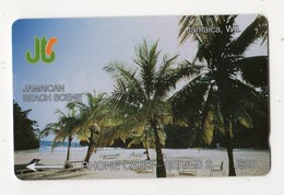 JAMAIQUE TELECARTE REF MV CARD JAM-1A J$20 CN 1JAMA DATE 1990 JAMAICAN BEACH PALMIER - Jamaica