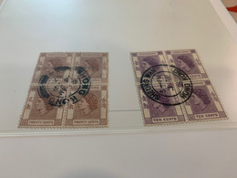 Hong Kong Stamp Block Definitely Used 1954 - Unused Stamps
