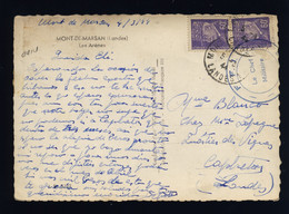 FRANCE - 1944 (5/3) - Cachet " F.F.I. / Chef Militaire " Sur CP De Mont-de-Marsan Pour Capbreton, Landes - Guerra Del 1939-45