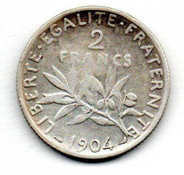 2 Francs  --    1904 --  TB - Andere & Zonder Classificatie