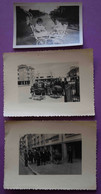 LOT TROIS PHOTOS ANCIENNES SUR LE THÈME DU LANDAU, POUSSETTE, SAINT-NAZAIRE, GRAND CAFÉ, 1953, QUATRE Z’HORLOGES - Orte