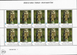 Nederland  2022-2  Uilen Velduil Short Eard Owl  Vel/sheetlet    Postfris/mnh/neuf - Ongebruikt