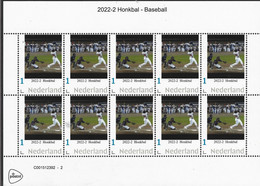 Nederland  2022-2  Honkbal   Baseball  Vel-sheetlet   Postfris/mnh/neuf - Neufs