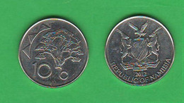Namibia 10 Cent 2012 Namibie Steel Coin - Namibia