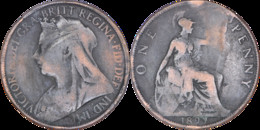 Grande-Bretagne - 1897 - One Penny - Reine Victoria - 01-177 - D. 1 Penny