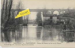 Carte 79 DEUX SEVRES  PARTHENAY Le Thouet VIADUC Pêcheur Barque Barrage - Parthenay