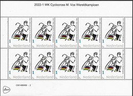 Nederland  2022-1  Wielrennen M. Vos Wereldkampioen Cyclocross  Vel-shetlet    Postfris/mnh/neuf - Ungebraucht