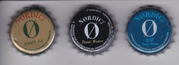 LOTE DE 3 CHAPAS DE TONIC NORDIC - Soda