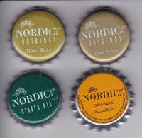 LOTE DE 4 CHAPAS DE TONIC NORDIC - Soda