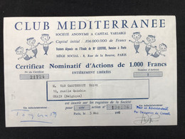 Club Méditerranée - Tourisme