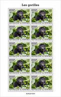 Burundi 2022, Animals, Gorillas III, Sheetlet - Gorilles